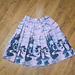 Pinup Couture Pink and Blue Castle Skirt